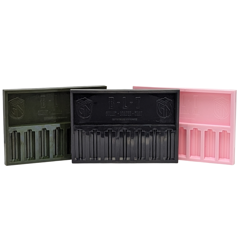 OD Green, black and pink Bullet Reloading Tray